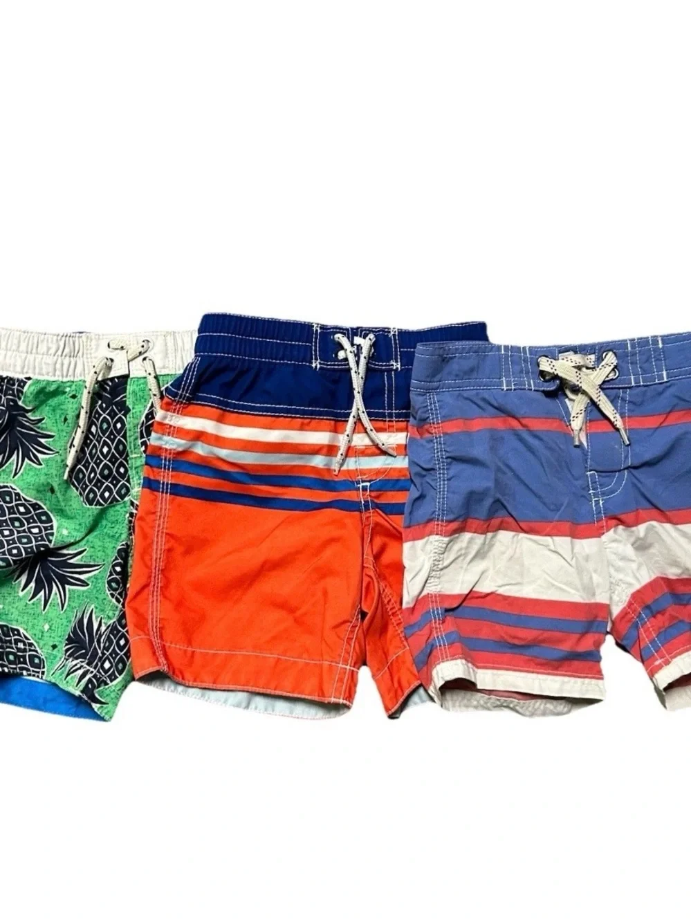 Toddler Boy Swim Trunks Gap J. Crew Cuts Stripes Pineapple Size 3T Beach Summer